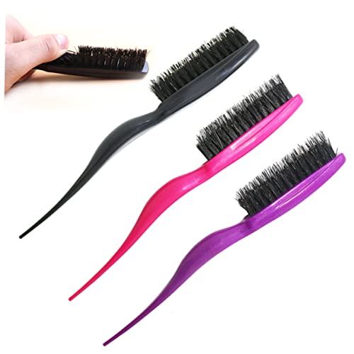 Healeved 4pezzi Spazzola Setol Cinghiale Per Capelli Spazzola Per Cotonare Setole Design Punta Arrotondata Manico Ergonomico Leggero Piccolmensioni Per Facile Trasporto