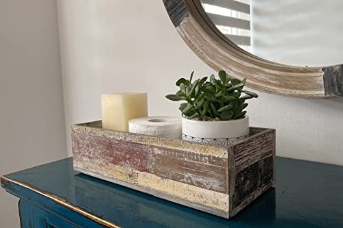 Wood Bathroom Decorative Storage Mason Jar Box, Toilet Paper Holder, Succulent Garden Planter, Diaper Organizer, Small Wooden Crate Or Farmhouse Rustic Decor (Random) #TOP6
