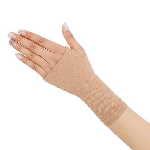 Palm Hand Brace Wrist Support Compression Sleeve for Carpal Tunnel (M, Skin)