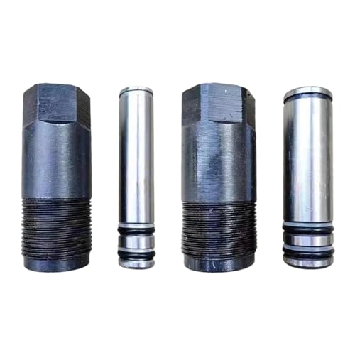 Okiyakusama Hydraulic Jack Parts Cylinder Piston Plunger Threaded Spare Parts Repair Tool Piston Pump Plunger Kits Metal Cylinder Piston, Small and Large Pump
