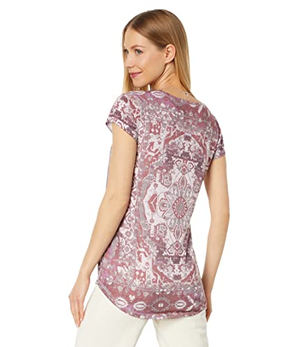 Lucky Brand Womens Printed Scoop Neck Tee2