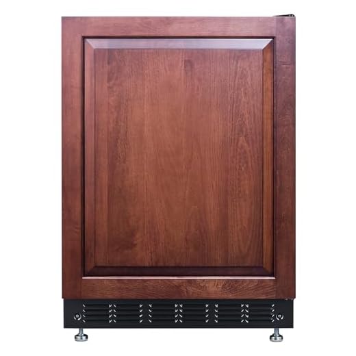 Summit FF708BLSSRSIF 24” Wide Under Counter Refrigerator 5.1 cu.ft. with Panel-Ready Door (Panel Not Included) Automatic Defrost Operation, and Deluxe black interior (RHD)