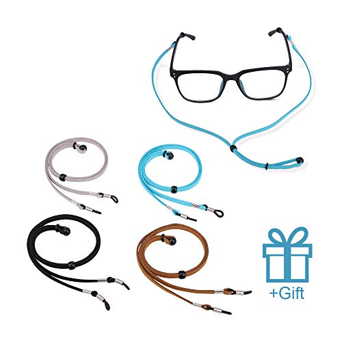 4PCS Eyeglasses Holder Strap Cord Chain, Premium Glasses Strap Cord Lanyard for Men