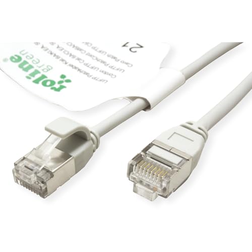 ROLINE GREEN U/FTP Patch Cable Cat.6A (Class EA), LSOH, Slim, Grey, 0.3 m, gray, 0,3 m - Image 2