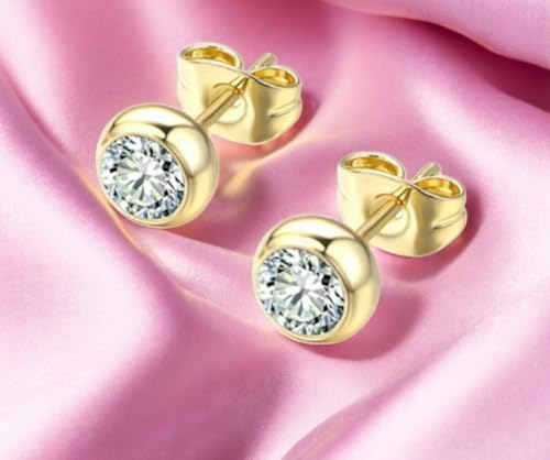 Image of Nilu's Collection Daily Use, Light Weight Cubic Zircon Stud Earrings| Perfect for baby girls, office goers