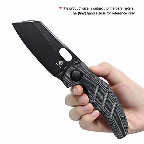 Kizer Sheepdog, Pocket Knives With Black Micarta Handle And 3.31 Inches 154Cm Blade, Thumb Hole, Deep Carry Clip For Outdoor, Camping, Edc -V4488C1 #TOP2