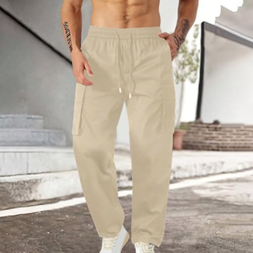 Pants for Men Straight Fit Cargo Pants Outdoor Workout Trousers Mens Boys Casual Fitness Sweatpants Multic Pockets4