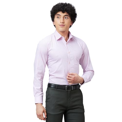 Image of Raymond Men's Pure Cotton Structure Pattern Slim Fit Semi Cutaway Collar Full Sleeve Formal Shirt