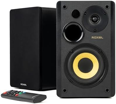 Infinity (RBS-440) 2.0 Wireless Bookshelf Speakers, 60W HiFi Stereo Sound, BT 5.3, HDMI ARC, USB, Optical, Adjustable Bass/Treble, Elegant