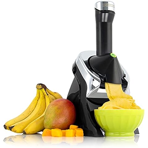 Yonanas 988BK Deluxe Vegan, Dairy-Free Frozen Fruit Soft Serve Maker, Includes 75 Recipes, 200 W, Black Cover