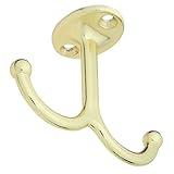 National Hardware N245-811 V165 Undershelf Coat Hooks in Brass, 2 pack