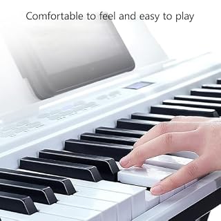 YAOHY Piano Numérique Professionnel pour Adulte, Ensemble D'instruments De Clavier Piano Électrique Intelligent À 88 Touches pour l'enseignement De La Musique(Pink,Bluetooth) – Image 2