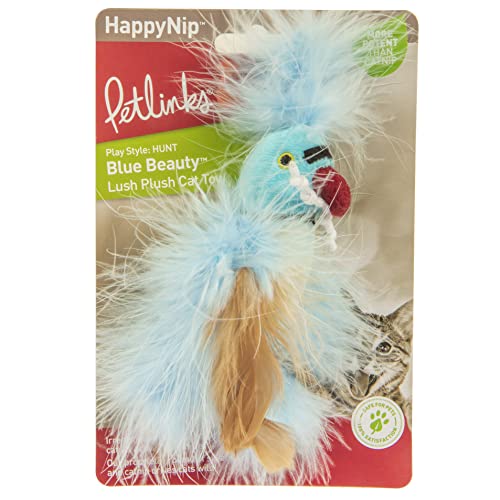 Petlinks HappyNip Blue Beauty Plush Cat Toy, Contains Silvervine & Catnip - Blue, One Size - Image 6