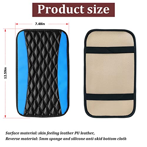 image for Moly Magnolia Car Center Console Cushion Pad, Universal Leather Waterp