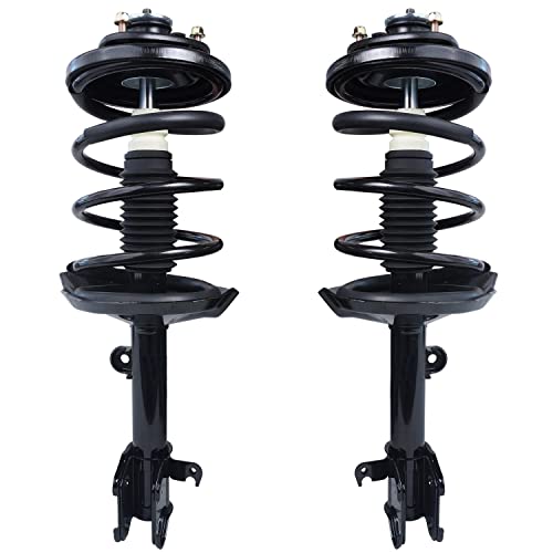 Image of Detroit Axle - Front 4pc End Suspension Kit for 03-06 Acura Mdx, 2 Struts & Coil Spring 2 Lower Control Arms w /Ball Joint 2003 2004 2005 2006 Replacement