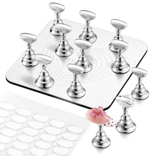Makartt Strong Magnetic Nail Stand: Press-On Nail Holder with Metal Base