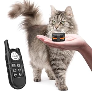 Tiniest Cat Shock Collar, Lightest Cat Training Collar with Remote for Small Cats 5-15lbs & Medium Large Cats/Puppies, Waterproof, Rechargeable, 1300ft Range (Orange)