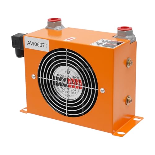 Hydraulic Air Cooler AW0607T-CA DC12V Industrial Hydraulic Oil Cooler 20L/min Air-Cooled Oil Radiator Compatible with Most 1-2 Ton Excavator Precise Welding & Efficient Fan