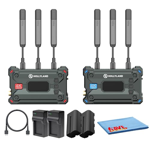 Hollyland Pyro S 4K HDMI SDI Wireless Video Transmission System 1300 ft Range 50ms Latency (Bundle)