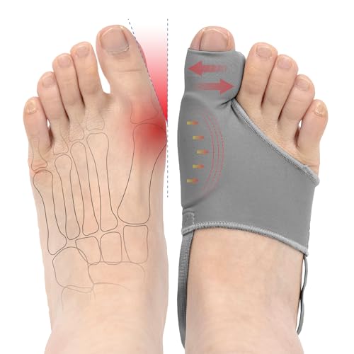 DR JK- Bunion Corrector for Women and Men, 2 pcs, Grey, Big Toe Straightener for Bunions Relief...