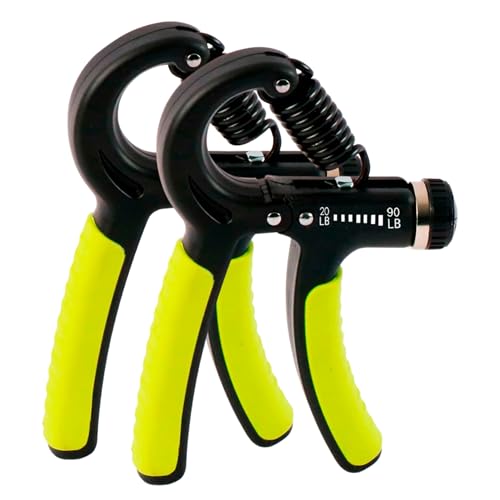 BILDER - Coppia Hand Grip per Allenamento Avambraccio, Mano e Polso, Resistenza Regolabile 20-90 LB (9-41Kg), Potenzia Forza e Muscolatura e Favorisce il Recupero Funzionale - Attrezzi Palestra Casa