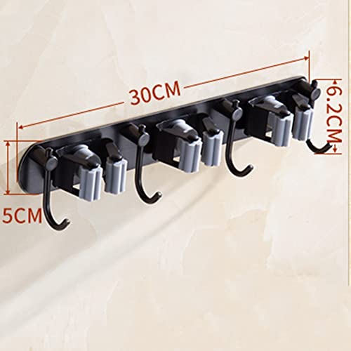 Support de balai à franges inox de rangement mural bleu pour outils