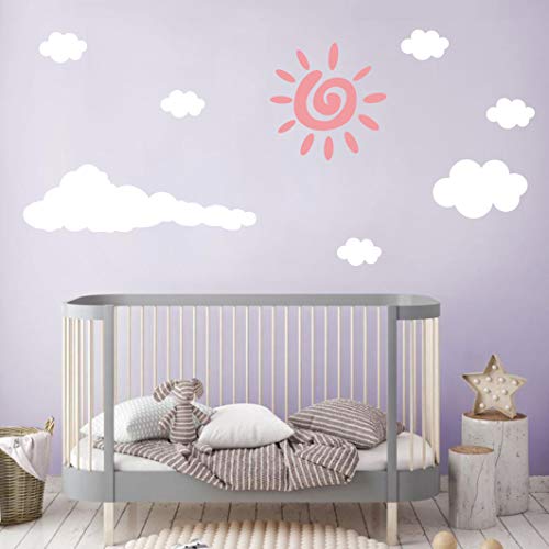 Vinilos Decorativos de Nubes y Sol para Pared Infantil miniatura 4