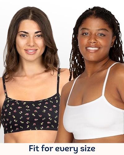 Image of Fruit of the Loom Women's Spaghetti Strap Cotton Pullover Sports Bra Value Pack