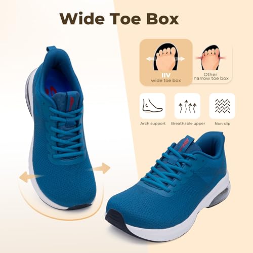 Image of IIV Mens Walking Shoes Arch Support Wide Toe Box Sneakers Plantar Fasciitis