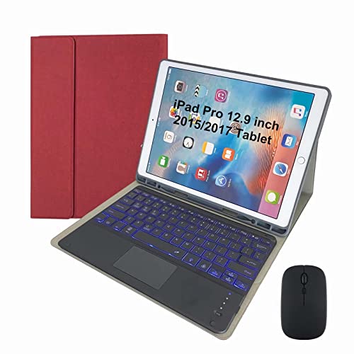 CLALOC iPad Pro 12.9C`2017/2015Ή̍\L[{[hP[X - ^b`pbhAO\ȃCXL[{[hAyz_[ABluetooth}EXt,