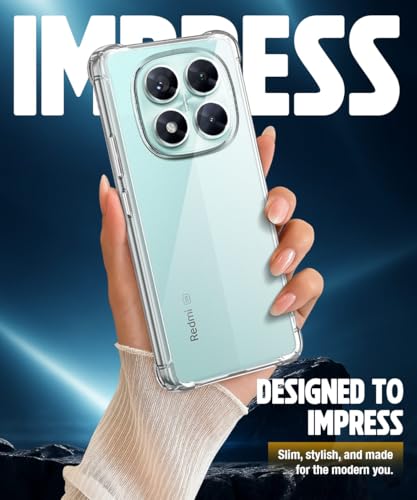 Image of WOW IMAGINE Clear Back Cover Case for Redmi Note 14 Pro 5G | Poco X7 5G | Shockproof Soft TPU Case | Cushioned Edges for Ultimate Protection Back Cover Case - Transparent