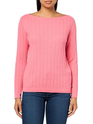 Image of Nautica Women's Long Sleeve Cable Boatneck Sweater