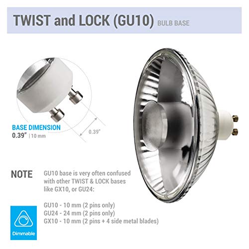 (Pack Of 6) 75R111/Gu10/Fl - 75-Watt Halogen R111 Reflector - Gu10 Base (Twist & Lock) - 75W Flood Light Bulb #TOP1