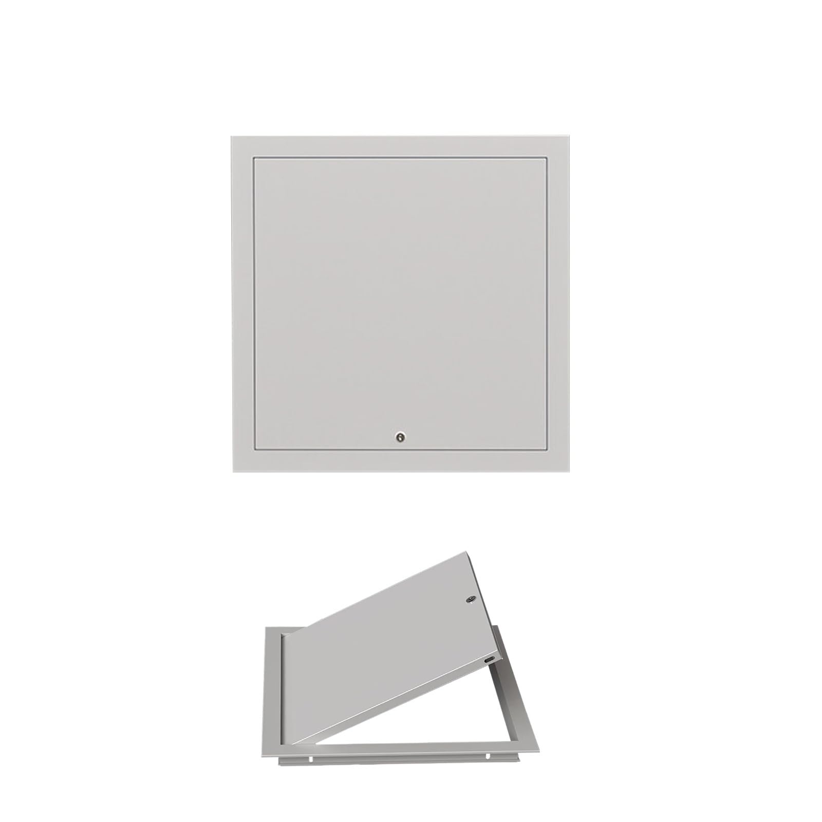 20x20 24x36 30x48 60x80 85x85 Attic Access Door Removable Wall Access Panel Key Latch Lock Reinforced Recessed Utility Box Cover for Drywall,Bathroom(Gray,35x60cm/14"x24")