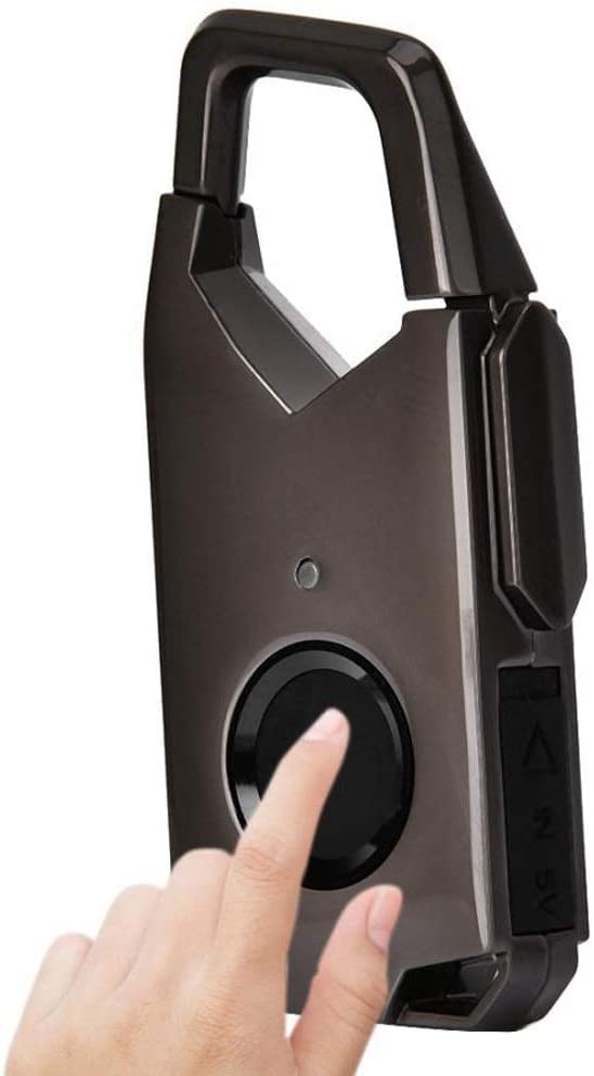 Candado con Huella Dactilar, Resistente al Agua y con Carga USB para Gimnasio, taquilla, Equipaje y Maleta.