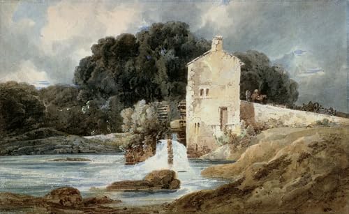 Décoration Murale Moulin Abbaye Knaresborough Girtin Moderniser Mur Vide 60x90cm