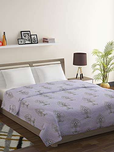 Image of Swayam Double Size AC Comforter | 254 cm X 228 cm | Grey, 150 GSM | Comes with Health Layer : Prevents oozing Out of Fibre