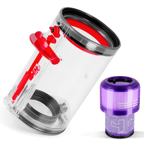 ACCTDLF Canister Dust Bin Replacement for Dyson V11 V15 Torque Drive Animal Complete V15 Extra V15S Detect Submarine SV22 SV15 SV14 Large Vacuum Bin Part, with Filter (for V11 Dust Bin + Filter)