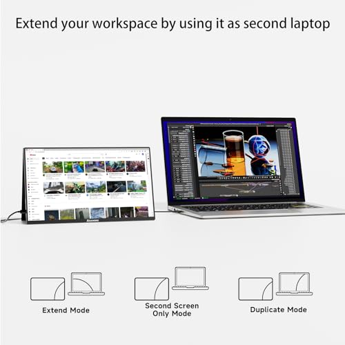 XGaming-Portable-Monitor-156-Zoll-Full-HD-1920x1080-IPS-Display-Portabler-Monitor-mit-Mini-HDMIType-CUSB-CBuilt-in-SpeakerTragbarer-Monitor-fur-LaptopPCMacSwitchXboxPhone