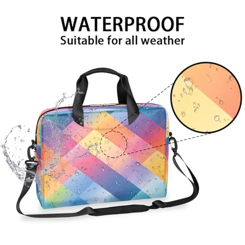 Bolso para portátiles con patrón geométrico colorido 16in miniatura 3