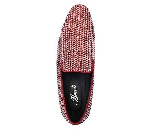 Image of Amali Men's Embellished Velvet Tuxedo Loafers, Smoking Slippers