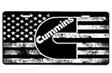 License Plate with American Flag Tactical Cummins Aluminium License Plate Style-GT4-888-1200