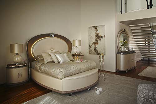 Aico Overture Bedroom Set In Creamy Pearl Includes Assembly With Setup To Room Of Choice Eastern King Bed 2 Nightstands Dresser Oval Mirror And Door Chest Buy Online In Jamaica At