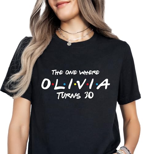Custom Birthday Shirt for Women 30th Birthday Shirt The One Where “Name” Turn “Age” 21st 40th 50th Birthday Shirt Friends Gifts for Her