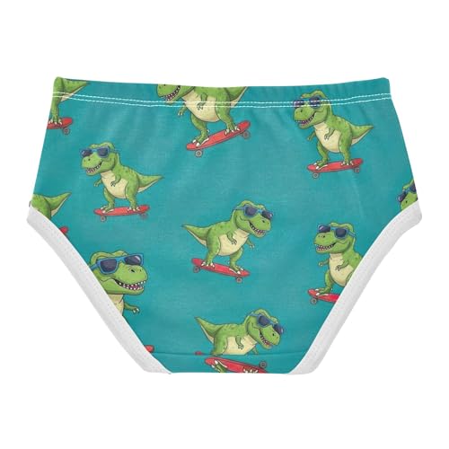 Funny Toddler Underwear Floral 2t Cotton Girl Panties Cute Cartoon Green Dinosaurs Skateboards Blue Briefs Undies Kids2