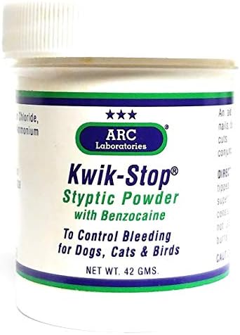 ARC Laboratories Kwik-Stop Styptic Powder for Dogs, Cats and Birds (42-gm container) by Arc International