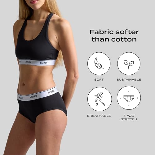 Image of Woxer Women's Classic Seamless Boyshort Panties, Soft Modal Fabric with No Roll Inseam, Chafe-Free, Breathable Design