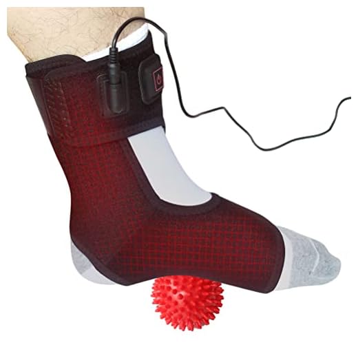 CREATRILL Heated Achilles Tendonitis / Plantar Fasciitis Foot Ankle Wrap With 3 Level Controller, Pad for moist heat Therapy, injuries Pain Relief for Sprains, Strains, Arthritis, Torn Tendons