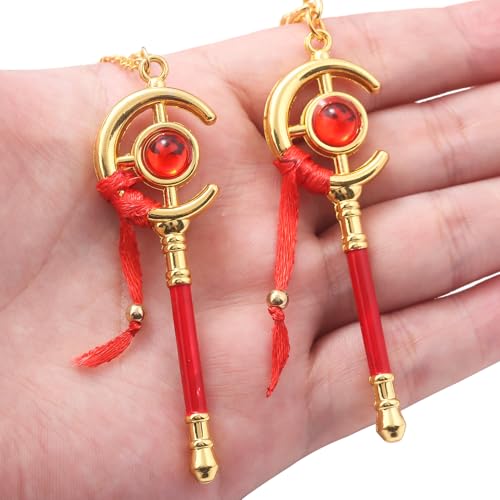 SONGCHANGJEWELRY Gold Wand Pendant Necklace Costume Merch for Frieren Cosplay - Anime Halloween Costume Party Prop Accessories Women Men Jewelry Gift2