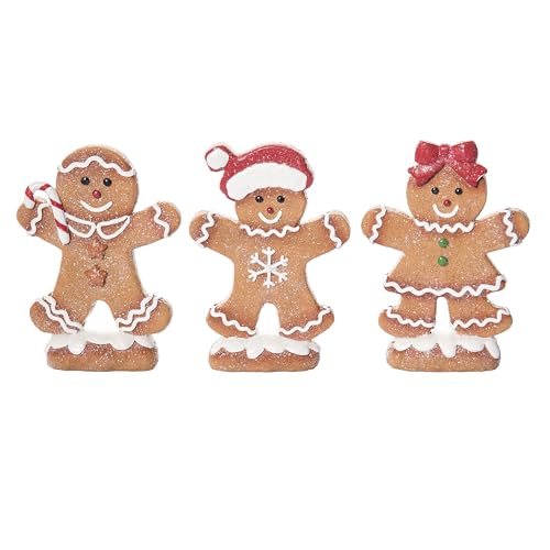 One Holiday Way 6.25-Inch Set of 3 Small Gingerbread Man